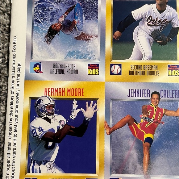 Uncut sheet of Sports Illustrated for Kids cards from Series 3 August 1996 - Picture 5 of 11